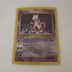Pokemon Mewtwo 10/102 Base Set Holo Rare 60 HP English Card 1999 - Image 1