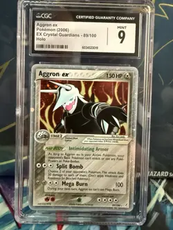 Pokemon 2006 EX Crystal Guardians - Aggron Ex 89/100 Holo - CGC MT 9 - Image 1