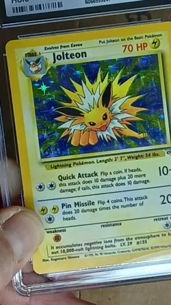Pokemon TCG Jolteon 4/64 Jungle 1999 Holo Rare Unlimited CGC 5.5 Graded - Image 3