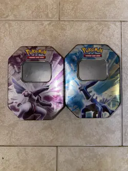 2008 Pokemon TCG Diamond & Pearl Collector Tin- Dialga Palkia Darkrai EMPTY - Image 1