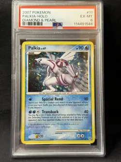 2007 Pokemon Palkia Holo Diamond & Pearl PSA EX-MT 6 Swirl 🌀👀 - Image 1