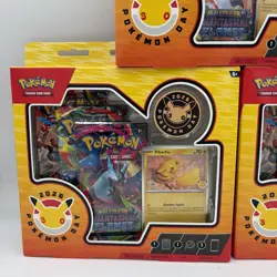 3x Pokemon TCG Pokemon Day 2026 Collection Box Brand New Factory Sealed Pikachu - Image 3