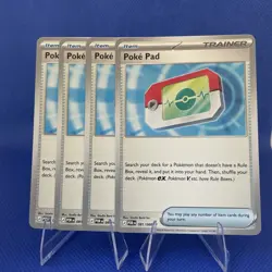 4x Poke Pad 081/088 x4 - NM Perfect Order Pokemon Playset ME03 - Image 1