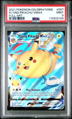 2021 Pokemon Flying Pikachu VMAX - Celebrations - 007/025 - PSA 9 MINT - Image 3