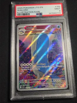 2025 Pokemon Journey Together Wailord Illustration Rare #162/159 PSA 9 - Image 1