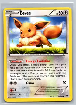 Eevee 80/111 Furious Fists Colorless Basic Common Pokemon TCG Collectible - Image 1