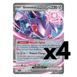 4x Genesect ex - 067/086 - SV: Black Bolt (BLK) Pokemon Playset x4 - Image 1