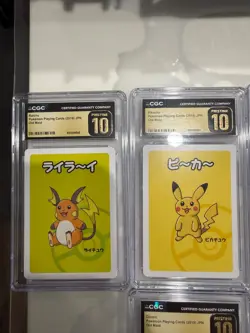 CGC Pristine 10 Pokemon Old Maid Lot Pikachu Mew Gengar Bulbasaur Raichu 2019 - Image 3
