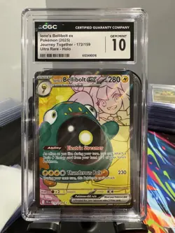 CGC 10 Iono's Bellibolt ex 172/159 JTG Journey Together pokemon Tcg - Image 1