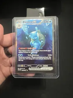 Blastoise ex 200/165 Special Illustration Rare SIR Pokemon 151 Full Art NM+ - Image 1