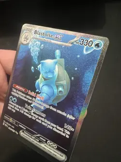 Blastoise ex 200/165 Special Illustration Rare SIR Pokemon 151 Full Art NM+ - Image 5