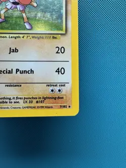 Hitmonchan - 7/102 (Base Set) Holo Rare - Pokemon TCG Base Set Holo Rare LP - Image 5