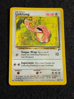 Lickitung 48/130 Uncommon Base Set 2 Pokemon LP - Image 1