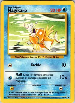 Magikarp 035/102 Base Set Pokemon MP Normal - Image 1