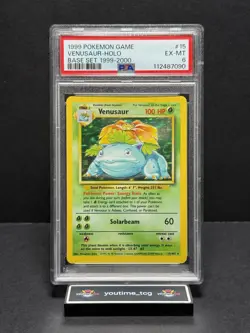 1999 Pokemon Game Venusaur-Holo #15 PSA 6 (labeled 4th print) - Image 1