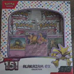 Pokemon Scarlet & Violet 151 Alakazam ex Collection Box 3 Promo 4 Booster - Image 1