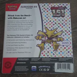 Pokemon Scarlet & Violet 151 Alakazam ex Collection Box 3 Promo 4 Booster - Image 2