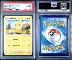 2021 POKEMON SWORD & SHIELD EVOLVING SKIES #049 PIKACHU PSA 10 - Image 3