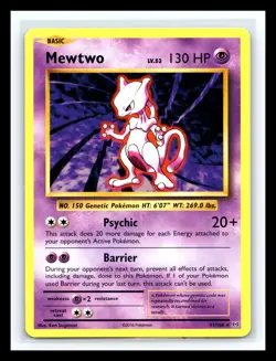 💥 Mewtwo Holo Pokemon XY Evolutions 20th Anniversary Non Holo # 51/108 - Image 1
