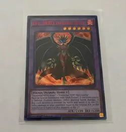 Yu-Gi-Oh! Legendary Duelists Season 3 Evil Hero Inferno Wing Red Text - Image 1
