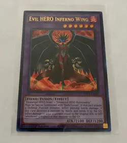 Yu-Gi-Oh! Legendary Duelists Season 3 Evil Hero Inferno Wing Yellow Text - Image 1