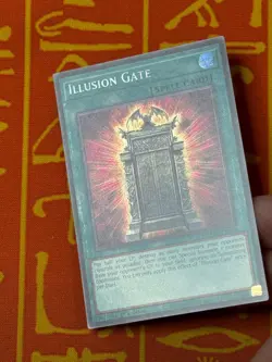 YUGIOH ILLUSION GATE SECRET RARE PRINT ERROR MZMU-EN023 NA PRINT - Image 3