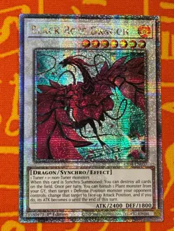 YUGIOH BLACK ROSE DRAGON QUARTER CENTURY SECRET RARE RA04-EN057 ALT ART - Image 1