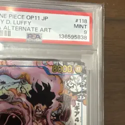 Monkey D Luffy PSA 9 OP11-118 SEC Manga Alt Art One Piece Card 2025 Japanese - Image 4