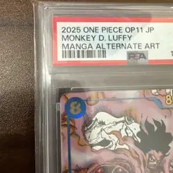 Monkey D Luffy PSA 9 OP11-118 SEC Manga Alt Art One Piece Card 2025 Japanese - Image 5