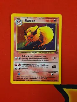 Pokemon TCG Flareon Jungle 3/64 Holo Unlimited Holo Rare - Image 1