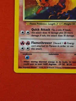 Pokemon TCG Flareon Jungle 3/64 Holo Unlimited Holo Rare - Image 5