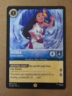 Lorcana Winterspell 155/204 Moana - Curious Explorer Legendary Non Foil Reg - Image 1