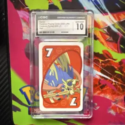 Pokemon Zacian CGC 10 Gem Mint “Number 7” Pocket UNO Japanese Playing Card 2021 - Image 1
