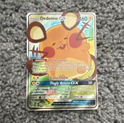 Pokemon Dedenne GX Holo Basic Lightning Card 160/236 HP 160 Attack 50 English - Image 1
