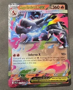 Mega Charizard X ex - 013/094 - Pokemon Phantasmal Flames +1 Bonus Card - Image 1