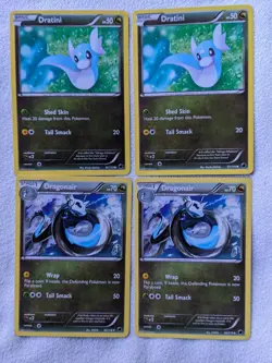 Pokemon 4 Card Lot Dratini Dragonair Plasma Freeze - Image 1