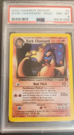 Pokemon PSA 8 NM-MINT 2000 Dark Charizard Team Rocket Holo Card - Image 1