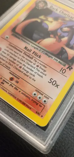 Pokemon PSA 8 NM-MINT 2000 Dark Charizard Team Rocket Holo Card - Image 5