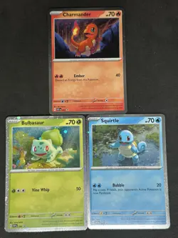 CHARMANDER BULBASAUR SQUIRTLE SVP 046 047 048 151 Promo Pokemon Card Near Mint - Image 1