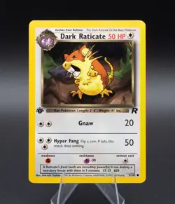 Dark Raticate Pokemon Card 1st Edition Team Rocket 51/82 Common - Image 1