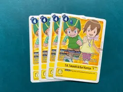 T.K. Takaishi & Kari Kamiya EX6-063 Playset Infernal Ascension Digimon Card x4 - Image 1