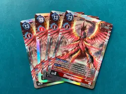 Zhuqiaomon BT8-019 Playset New Awakening Digimon Card Game x4 - Image 1