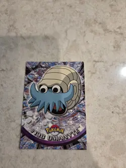 Pokemon Topps #138 Omanyte Non-Holo Vintage Trading Card Series 3 TV Animation - Image 1