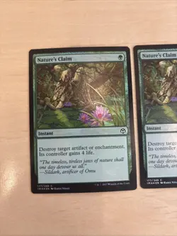 1x Nature's Claim Foil LP Iconic Masters MTG - Image 1