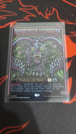 MTG Secret Lair Drop Displacer Kitten 2506 Borderless Foil - Image 1