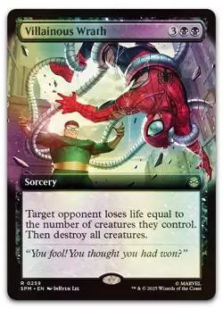 Villainous Wrath (Extended Art) #259 (Foil) (NM) Spider-Man SPM Magic MTG - Image 1