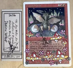 MTG Dragon Whelp Alter Altered Sketch Art Amy WEBER Magic - Image 1