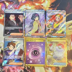 Pokemon TCG 151 full art 6 card lot - Image 1
