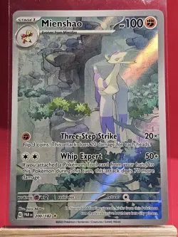 Pokemon TCG Mienshao 200/182 Sv04: Paradox Rift Illustration Rare NM - Image 1