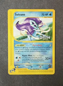 Suicune # 53 Rare (2002) Pokemon 4Ever Movie Black Star Promo WoTC eReader LP+ - Image 1